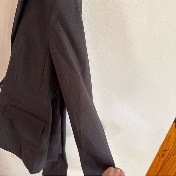 Calvin Klein women’s M charcoal color blazer career formal classic office core - Picture 6 of 7
